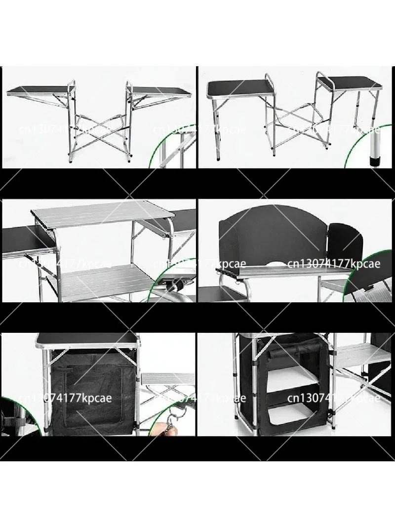 Camping Cooking Table With Storage - طاولة تخييم خفيفة الوزن من الألومنيوم