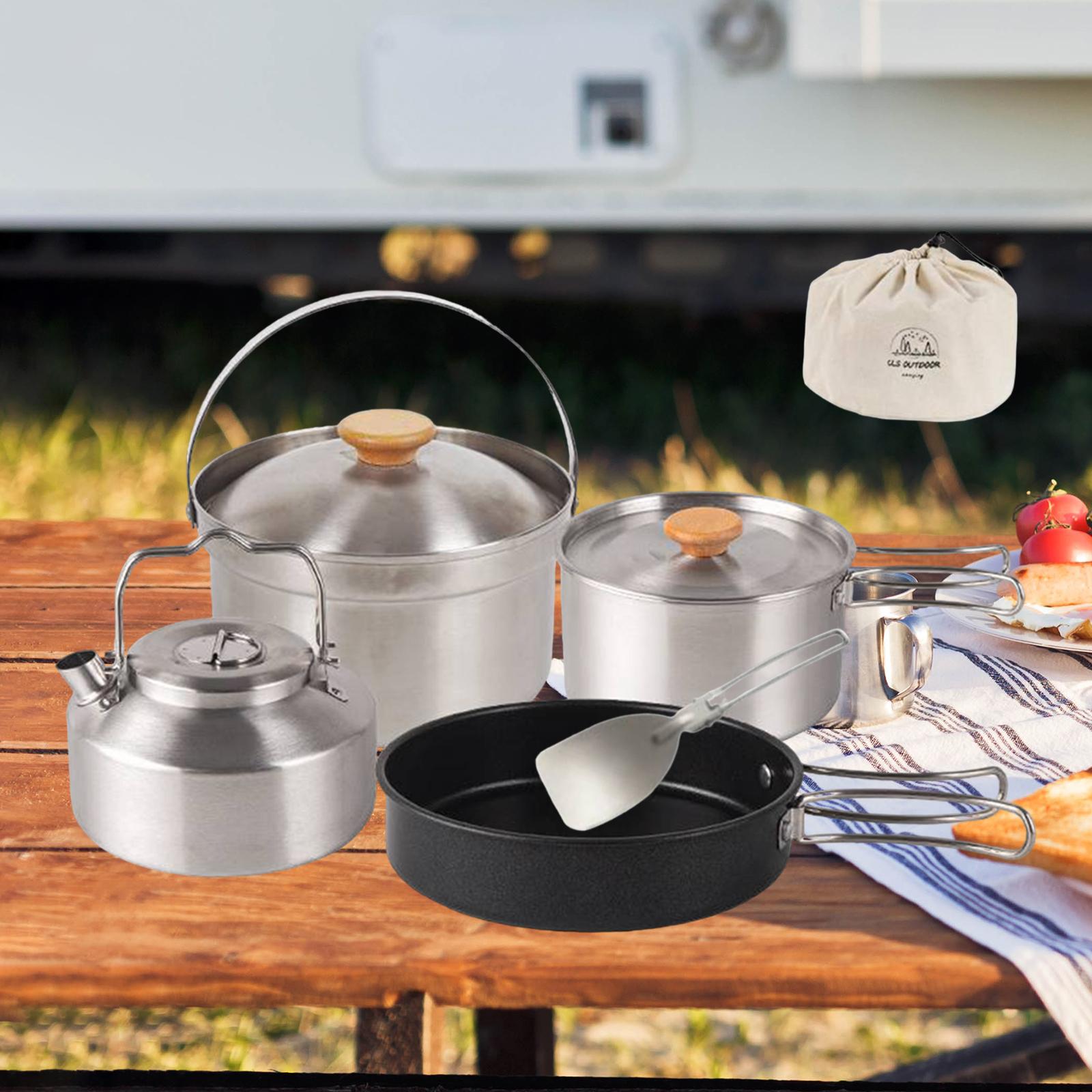 Camping Cooking Kettle - أدوات طهي للتخييم، مقلاة محمولة غير