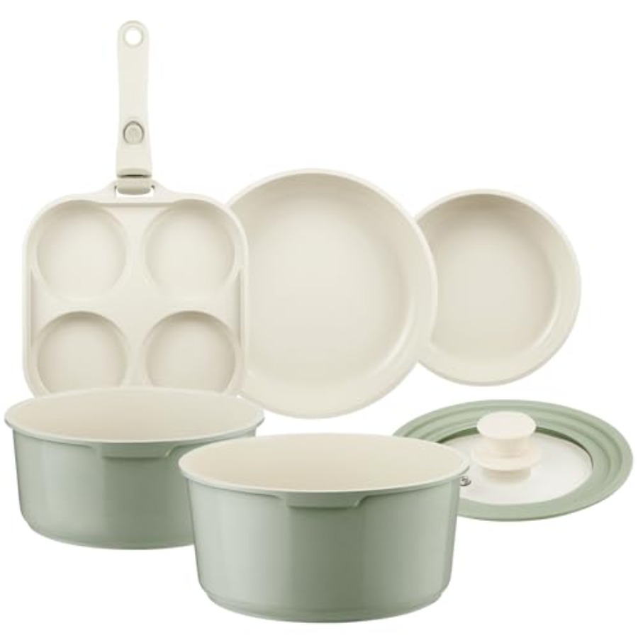 Camping Cooking Set Detachable Handle - طقم أواني طهي سيراميك غير لاصق