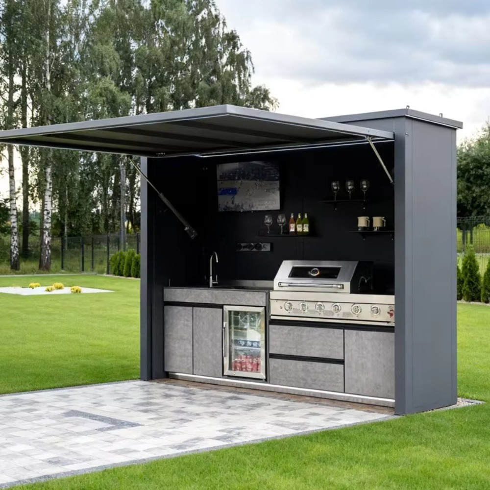 Camping Cooking Canopy - خزانة مطبخ من الألومنيوم للفنادق مع