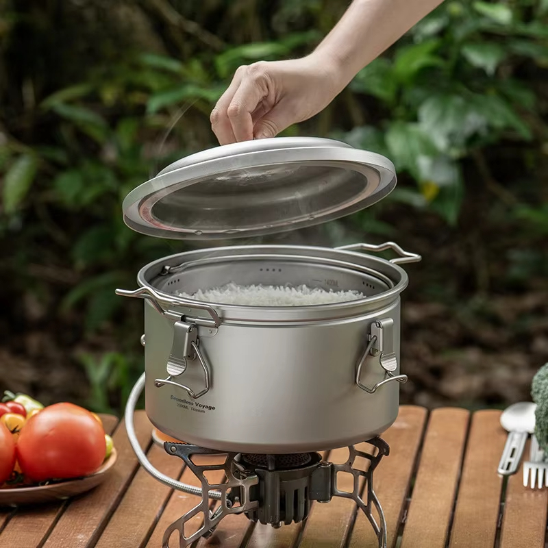 Camping Cooking Rice - قدر طهي للتخييم في الهواء الطلق،