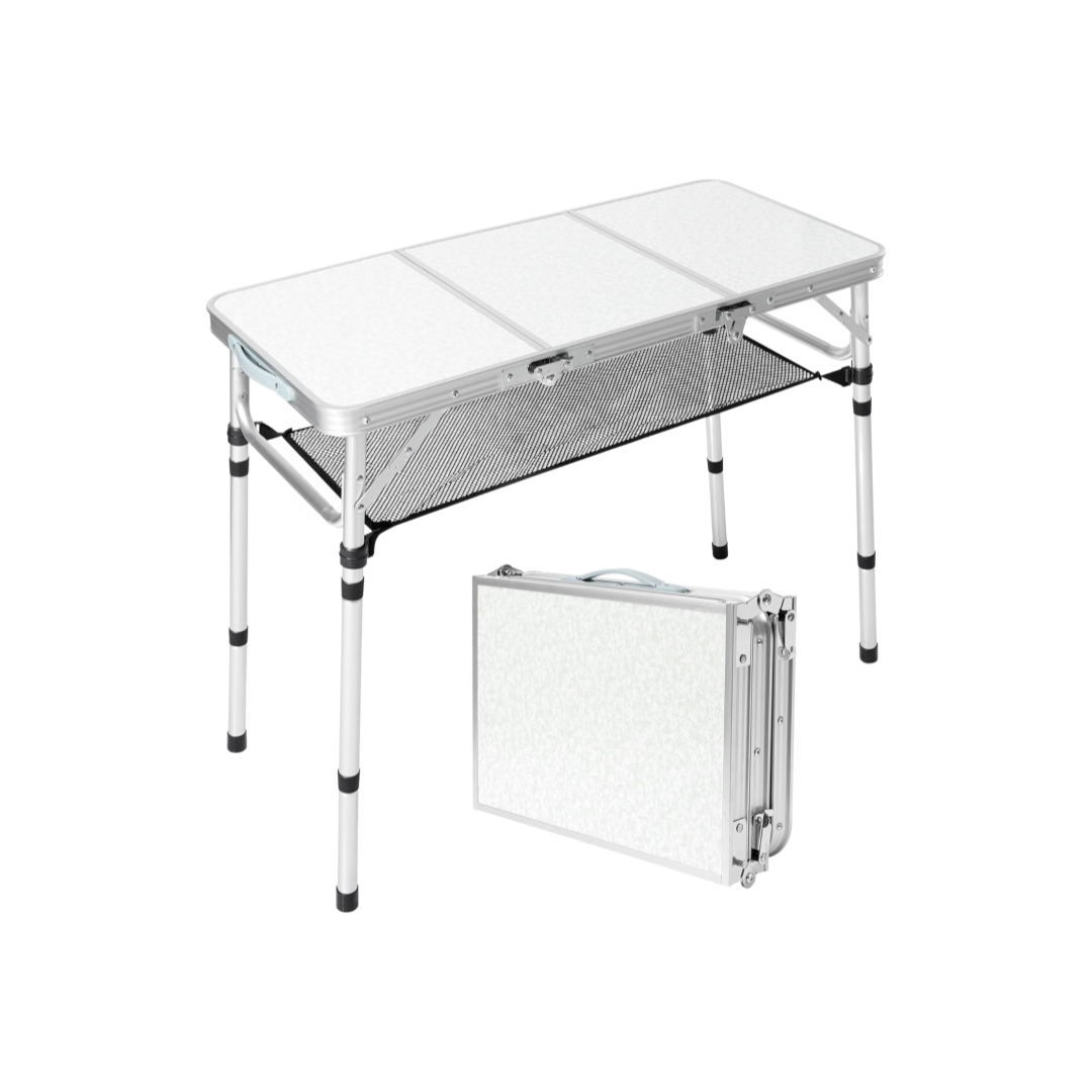Camping Cooking Table With Storage - طاولة تخييم قابلة للطي مع شبكة