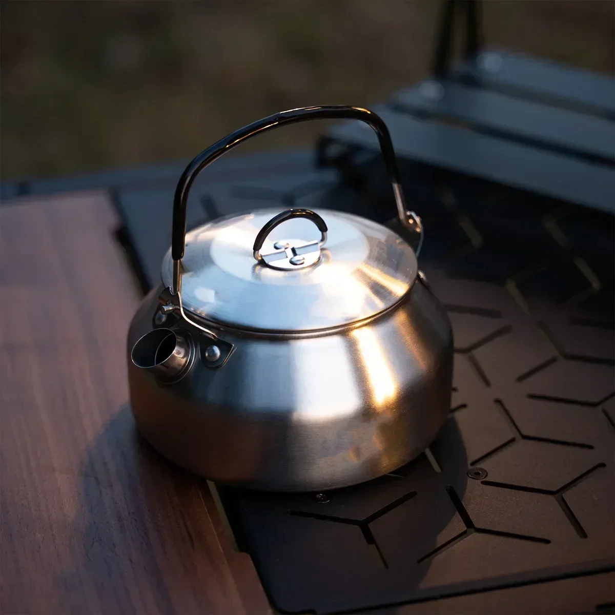 Camping Cooking Kettle - غلاية من الفولاذ المقاوم للصدأ 0.8L