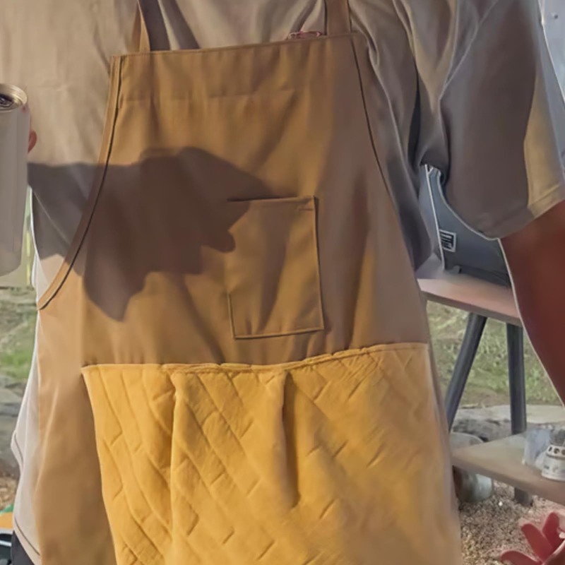 Camping Cooking Apron - مريلة مطبخ مضحكة للمطبخ بجيب مفاجأة