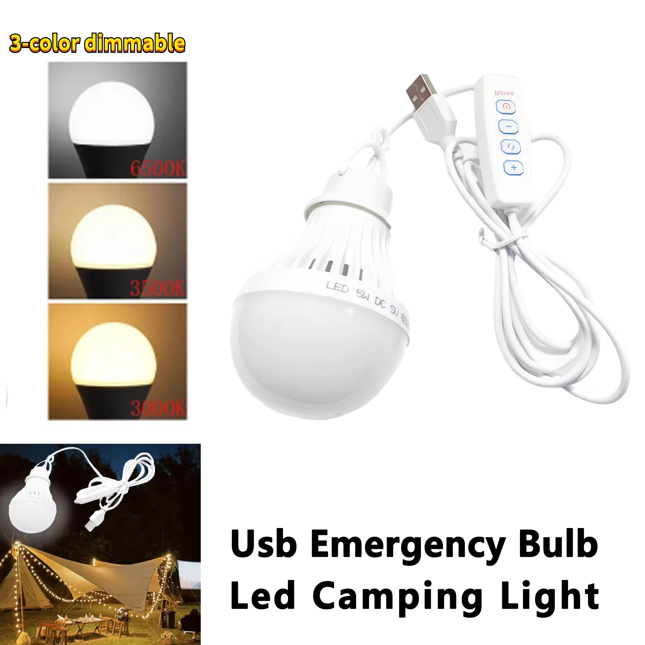 Camping Cooking Tent - 5 واط Led مخيم ضوء Usb
