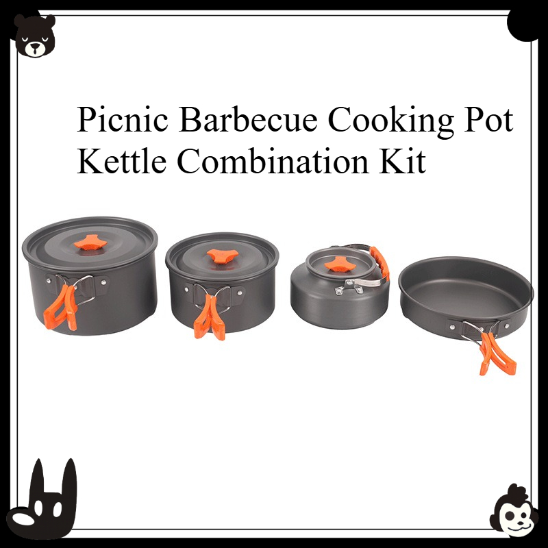 Camping Cooking Kettle - طقم أواني طهي محمول للاستخدام الخارجي