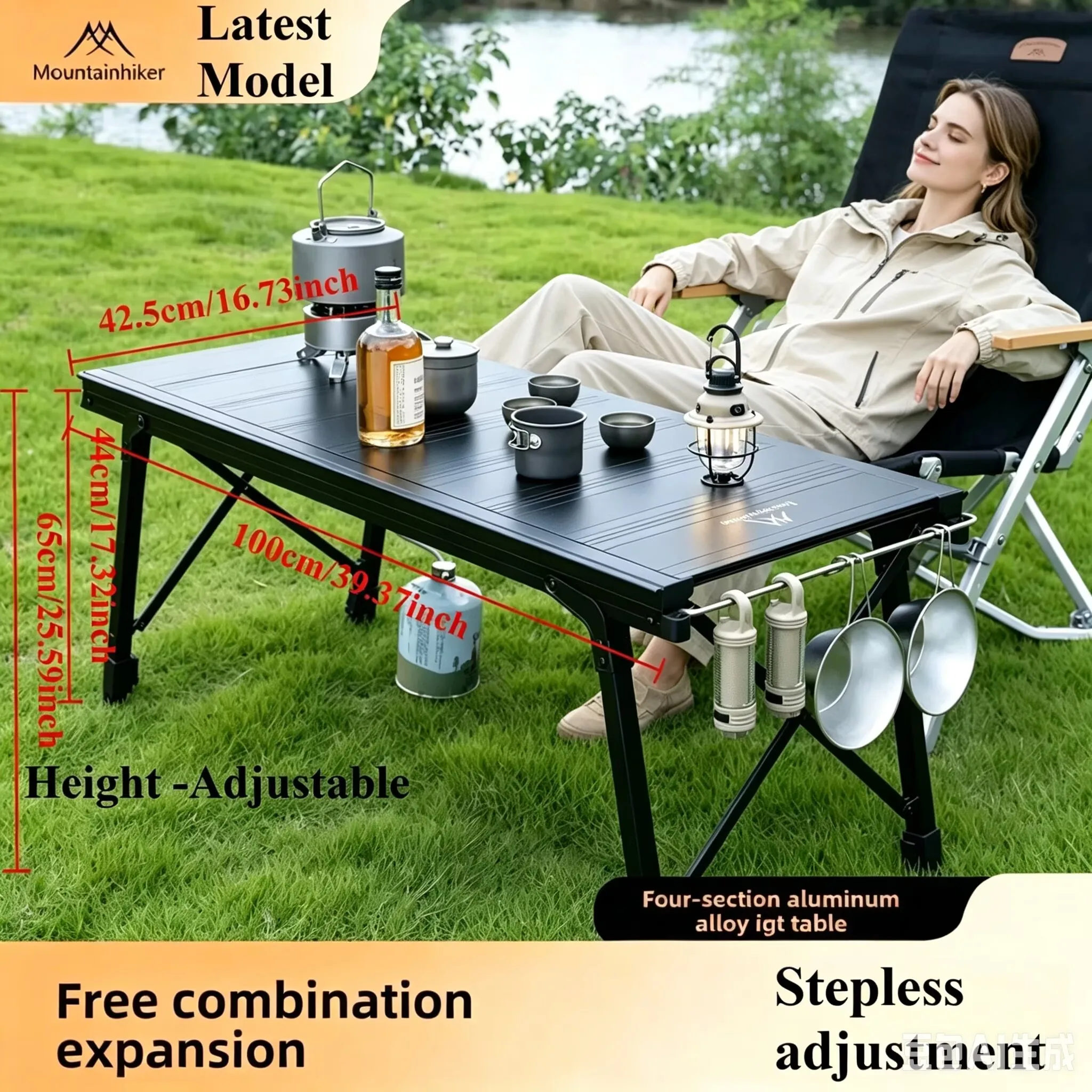 Japanese Camping Cooking - طاولة تخييم IGT قابلة للطي ومطورة،