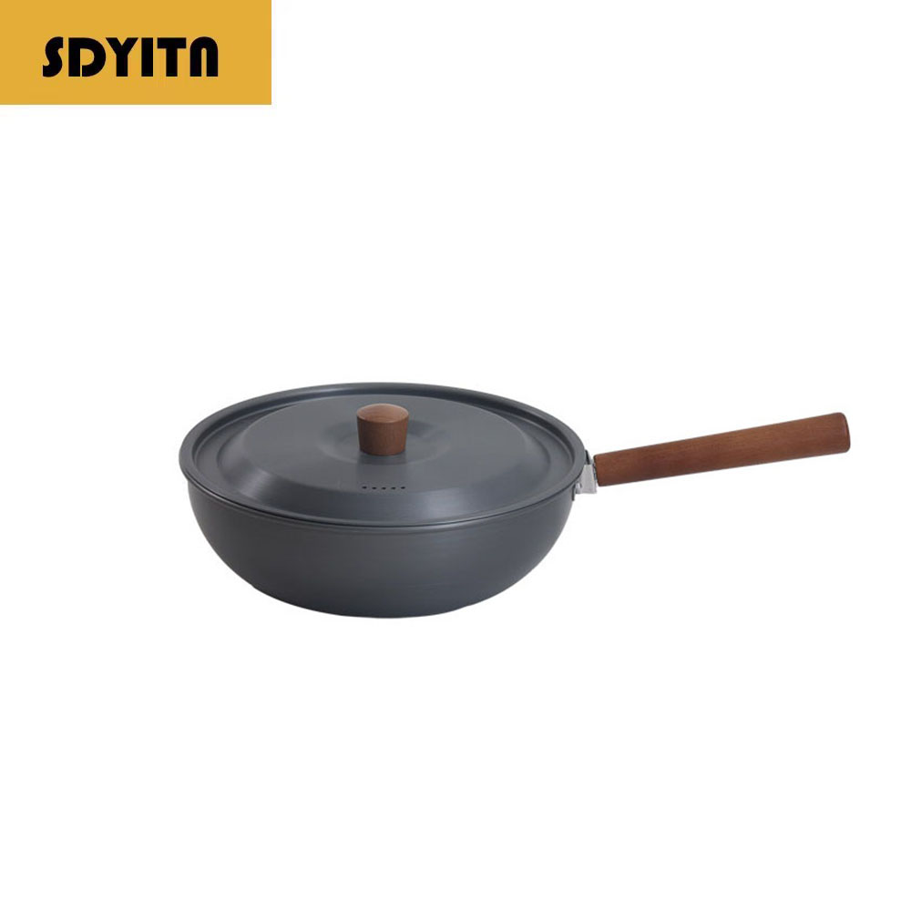 Camping Cooking Set Detachable Handle - مقلاة ووك خارجية من سبائك الألومنيوم