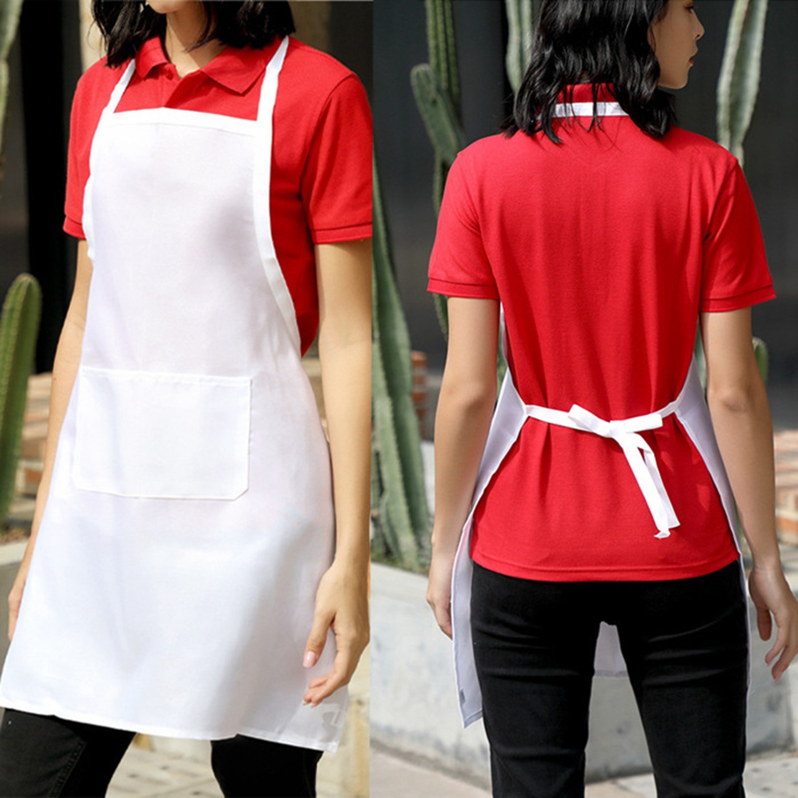 1/3 قطعة مآزر المطبخ الأبيض لل - مراجعة Camping Cooking Apron وسعره