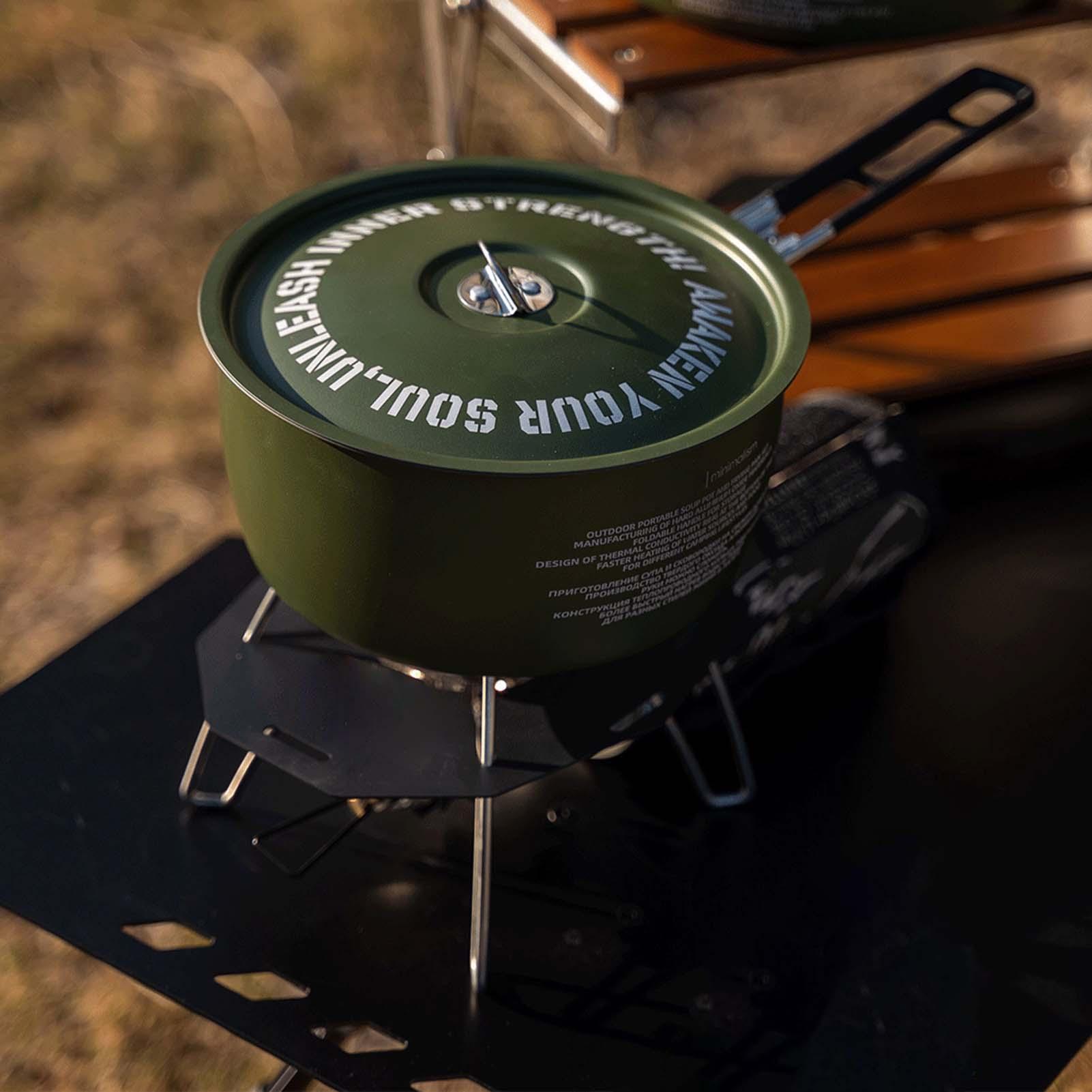 مجموعة تجهيزات المطابخ للتخييم - مراجعة Camping Cooking Set Detachable Handle وسعره