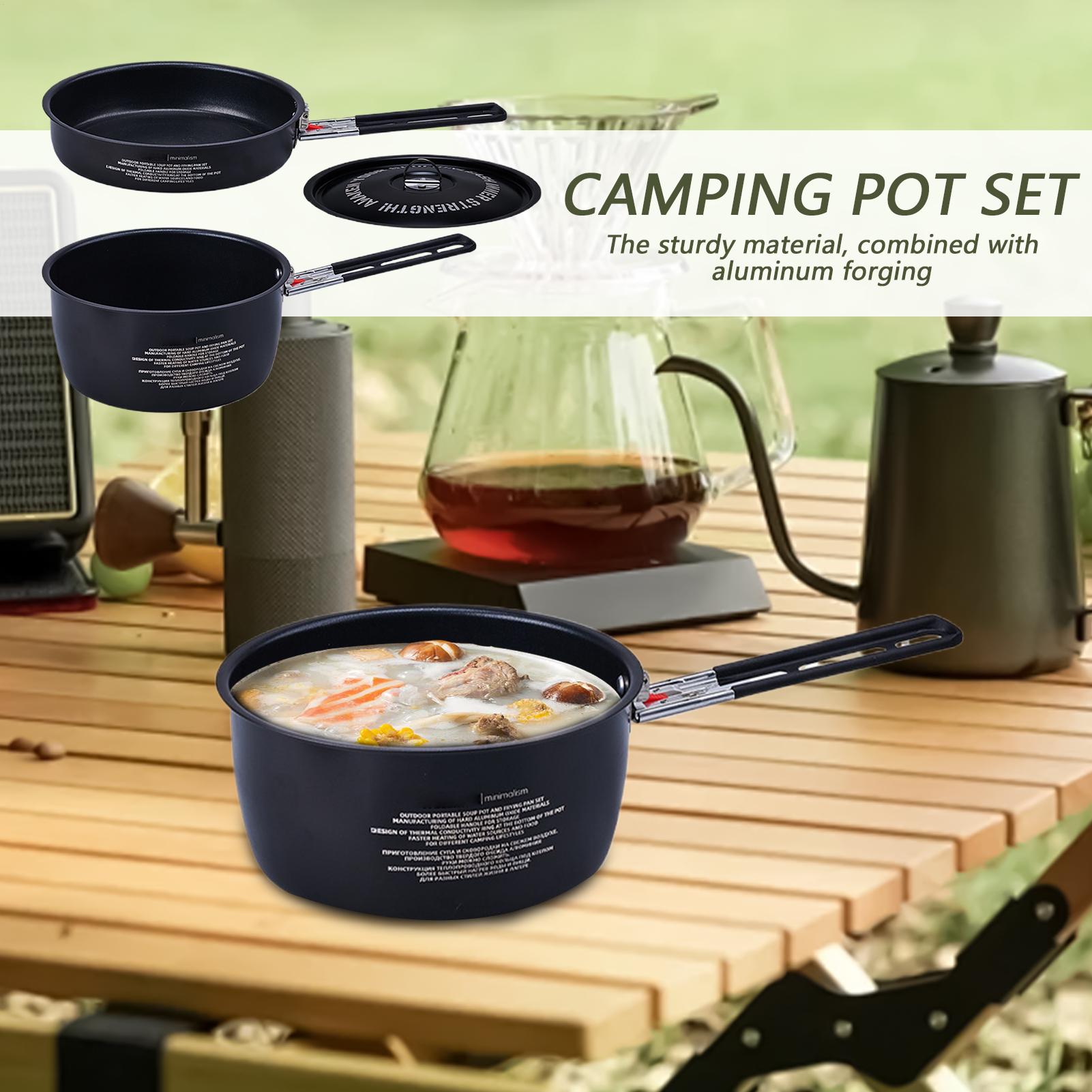 مجموعة تجهيزات المطابخ للتخييم - مراجعة Camping Cooking Set Detachable Handle وسعره