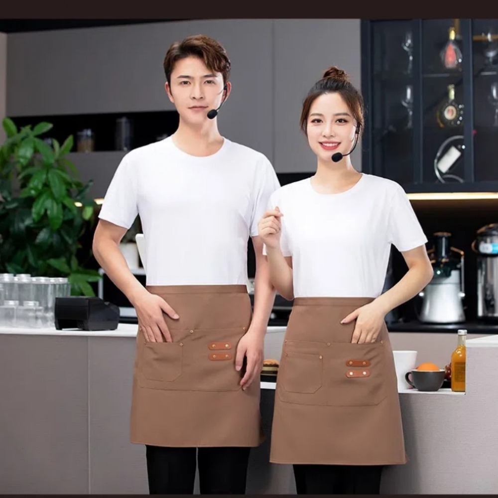 مريلة مطبخ قماشية نصفية مقاومة - مراجعة Camping Cooking Apron وسعره