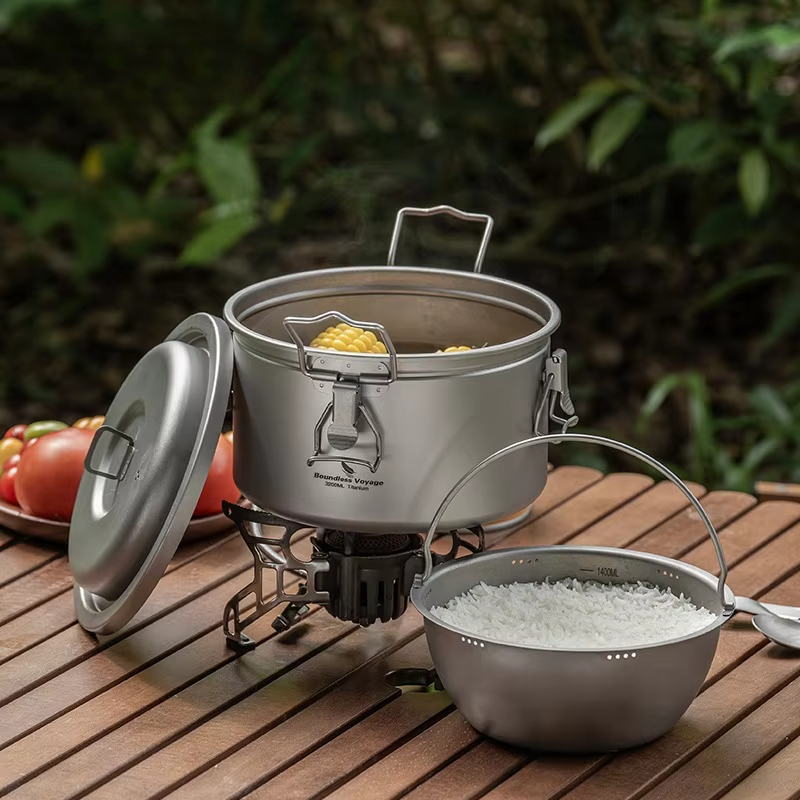 قدر طهي للتخييم في الهواء الطل - مراجعة Camping Cooking Rice وسعره