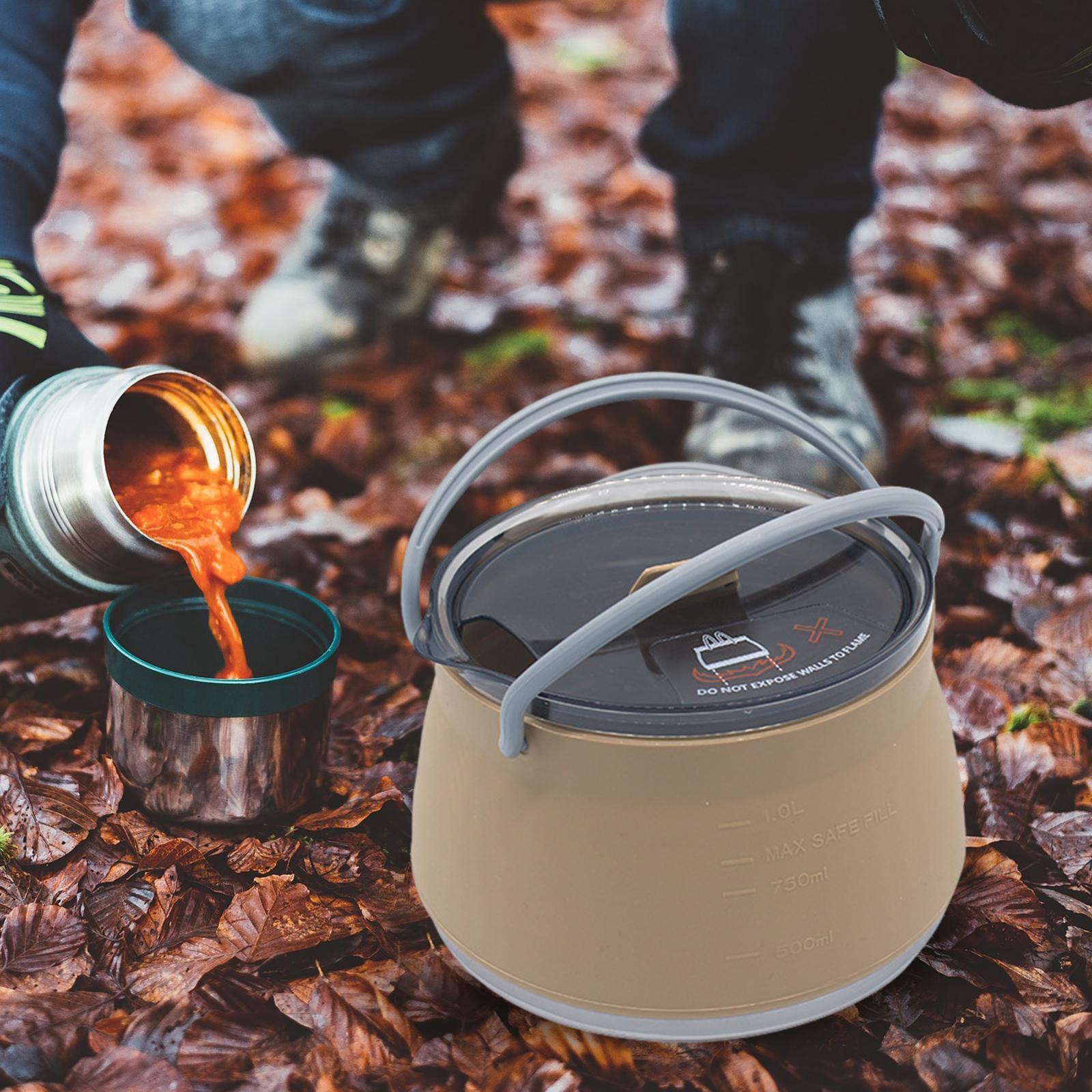 وعاء طهي سيليكون قابل للطي للت - مراجعة Camping Cooking Kettle وسعره