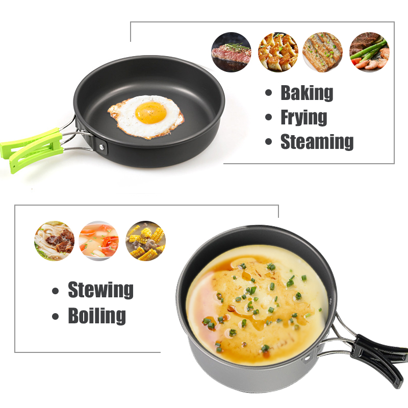WESTTUNE التخييم طقم حلل استان - مراجعة Camping Cooking Rice وسعره