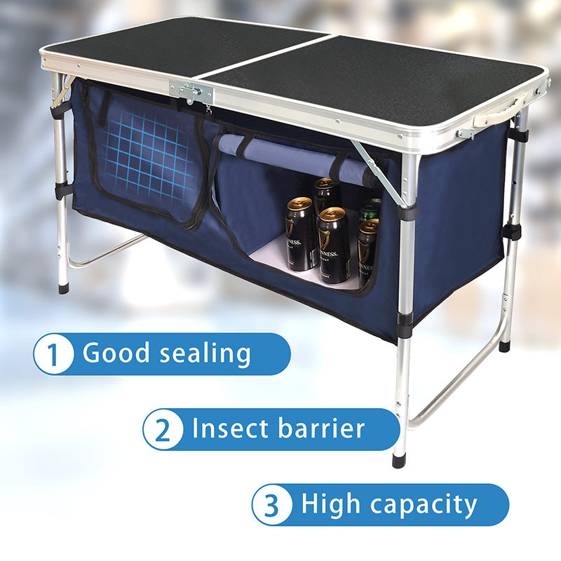 في الهواء الطلق للطي الجدول ال - مراجعة Camping Cooking Table With Storage وسعره