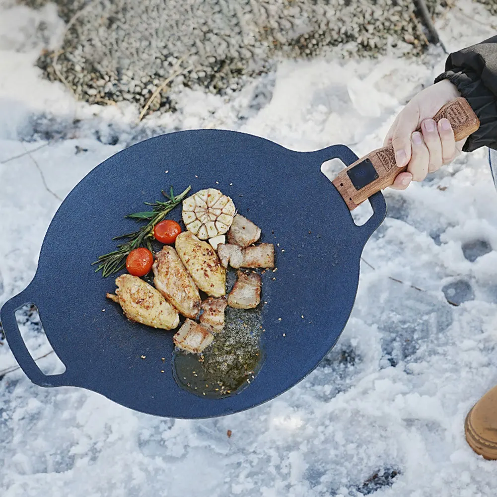 مقلاة شواء خشبية طبيعية للاستخ - مراجعة Camping Cooking Disc وسعره