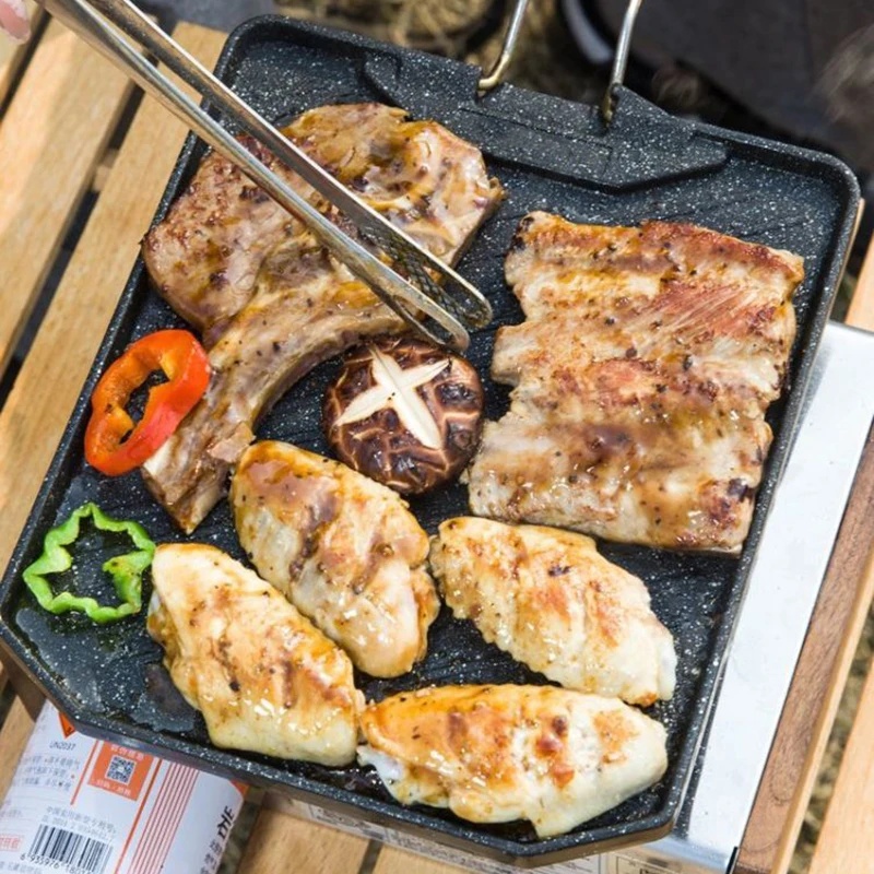 مقلاة شواء محمولة غير لاصقة لل - مراجعة Camping Cooking Cupboard وسعره