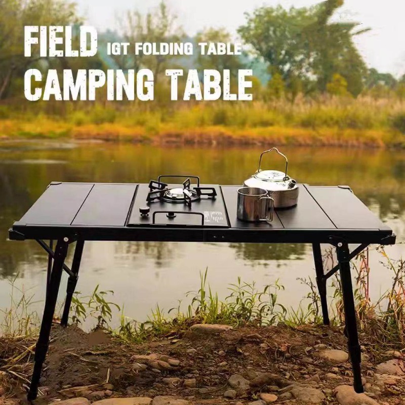 طاولة قابلة للطي للاستخدام الخ - مراجعة Camping Cooking Table With Storage وسعره