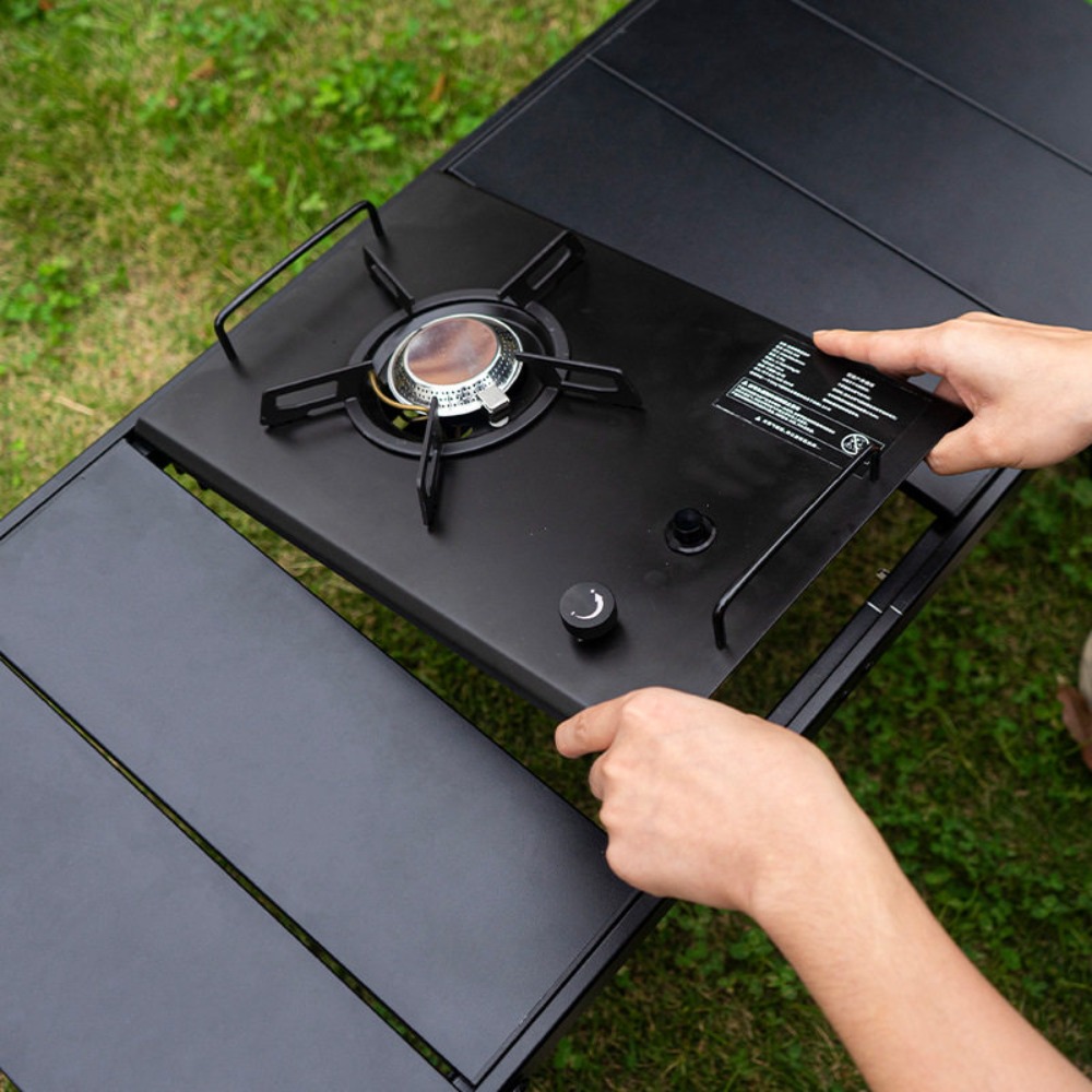طاولة قابلة للطي للاستخدام الخ - مراجعة Camping Cooking Table With Storage وسعره
