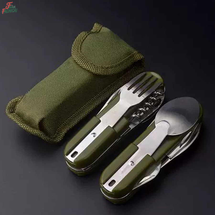 معدات التخييم: طقم سفر 5 في 1  - مراجعة Camping Cooking Utensil Set وسعره