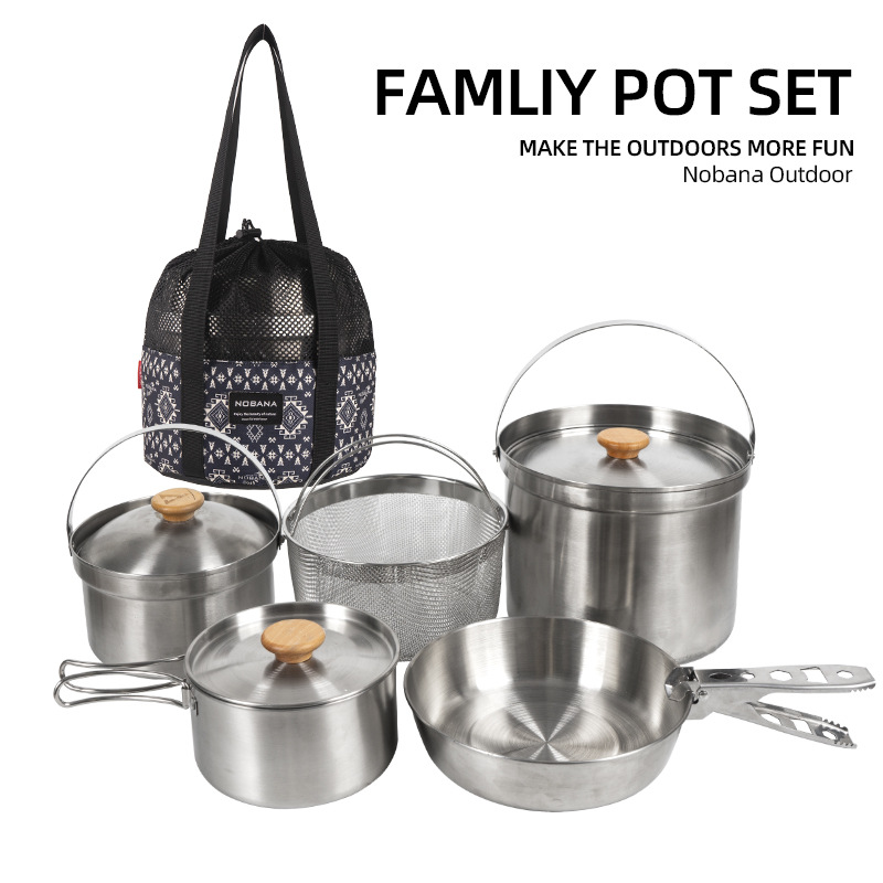 NOBANA أحدث في الهواء الطلق أو - مراجعة Camping Cooking Utensil Set وسعره