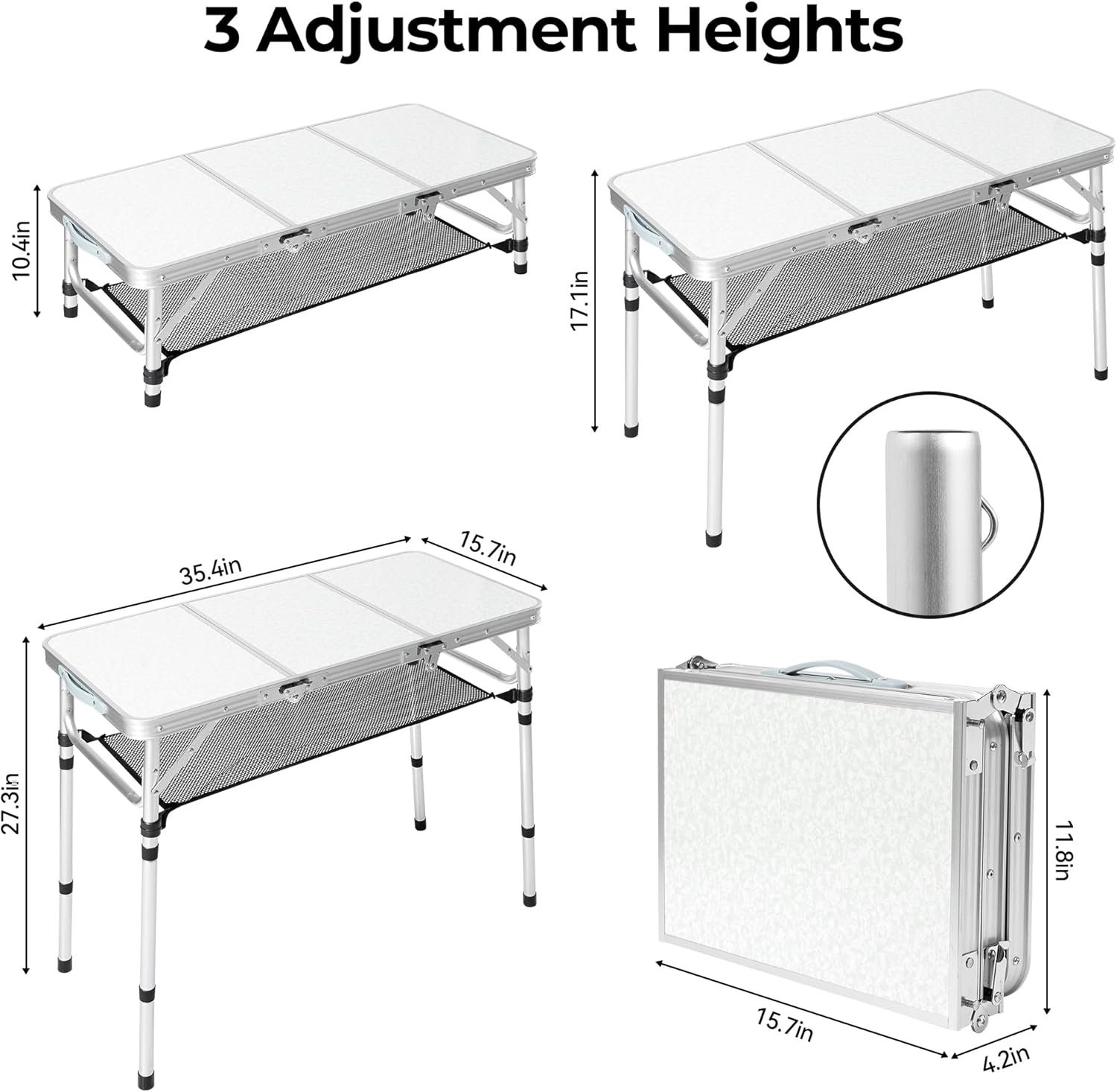 طاولة تخييم قابلة للطي مع شبكة - مراجعة Camping Cooking Table With Storage وسعره