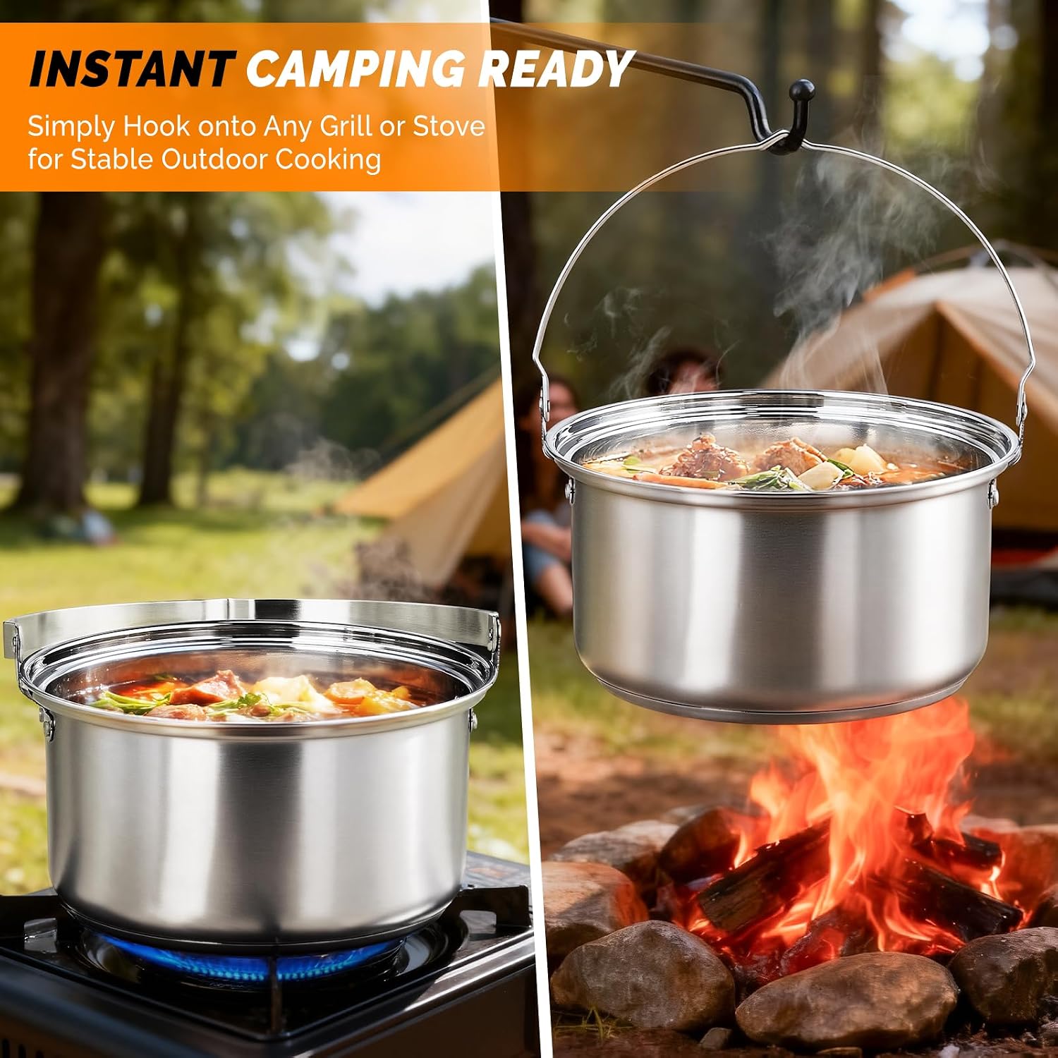 مجموعة أواني طهي مكونة من 6 قط - مراجعة Camping Cooking Kettle وسعره