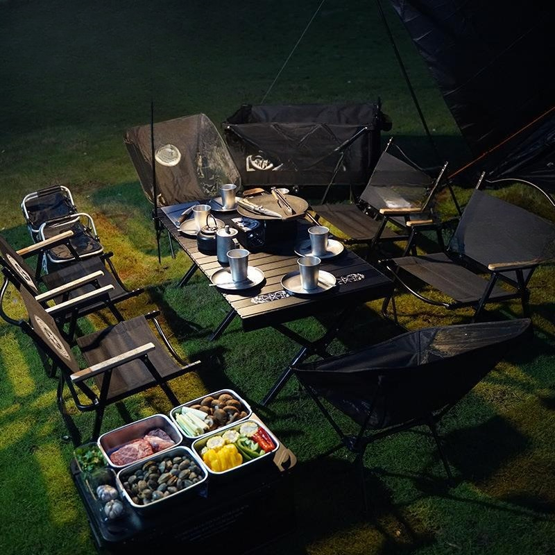 مجموعة التخييم خيمة خارجية، مظ - مراجعة Camping Cooking Canopy وسعره