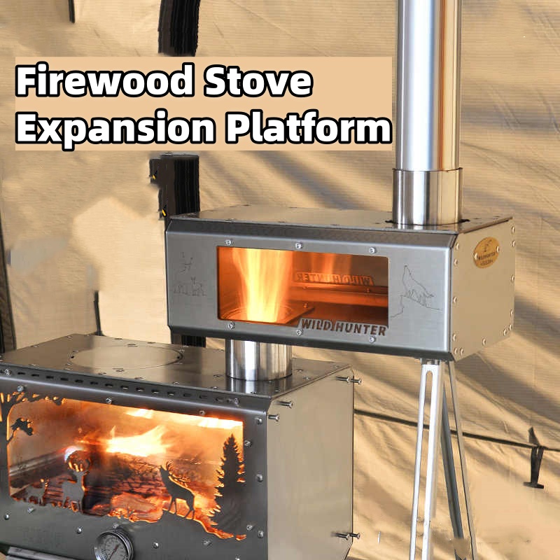 موقد تخييم يعمل بالحطب مع منصة - مراجعة Camping Cooking Area وسعره