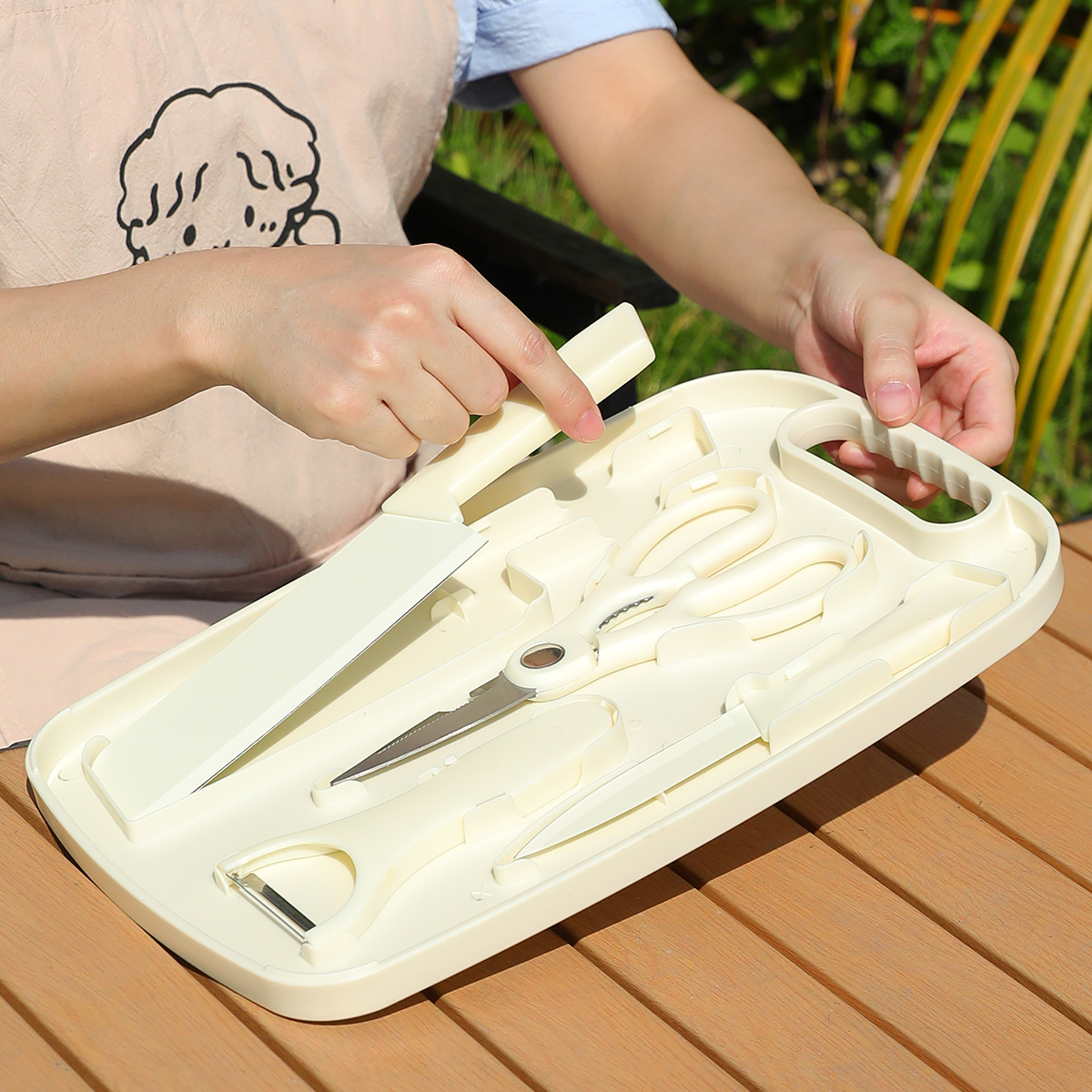 المحمولة في الهواء الطلق نزهة  - مراجعة Camping Cooking Utensil Set وسعره