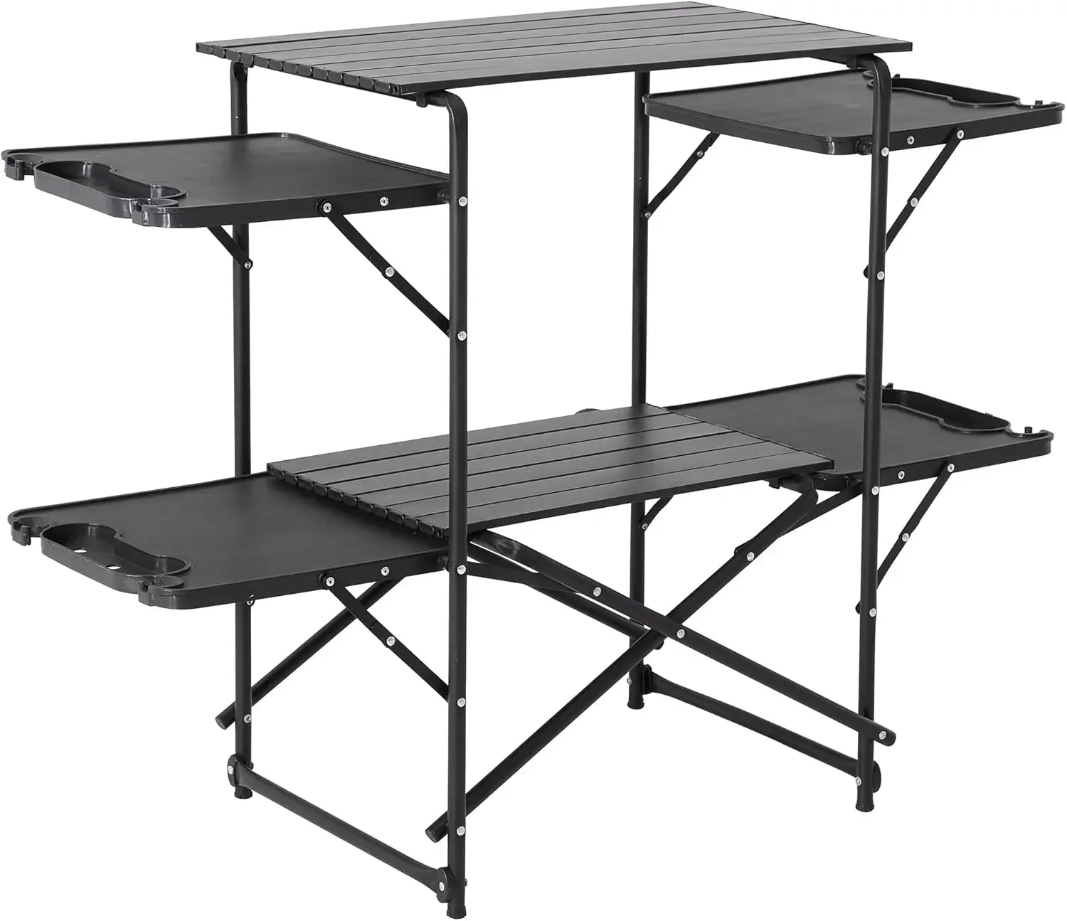 طاولة مطبخ للتخييم قابلة للطي، - مراجعة Camping Cooking Table With Storage وسعره