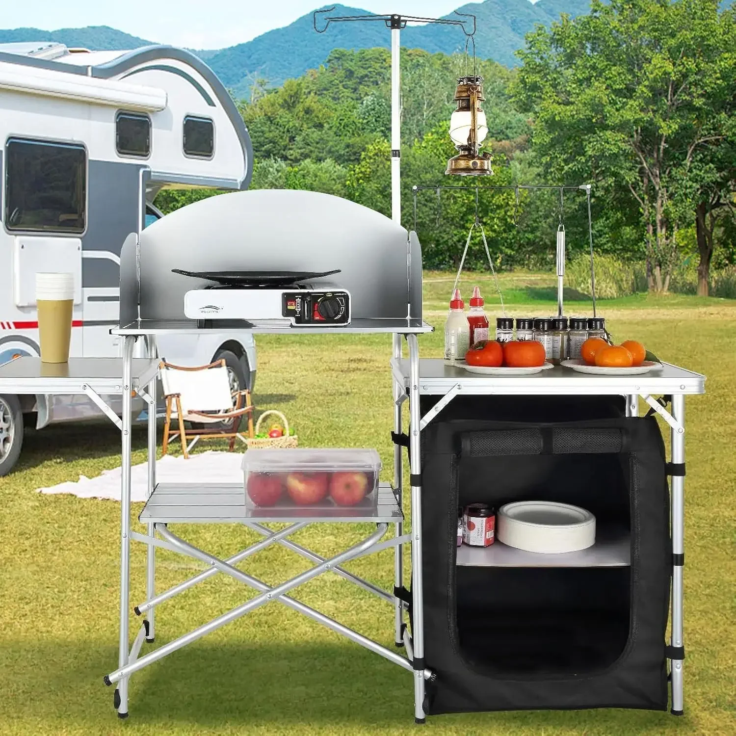 طاولة مطبخ للتخييم، طاولة طهي  - مراجعة Camping Cooking Cupboard وسعره