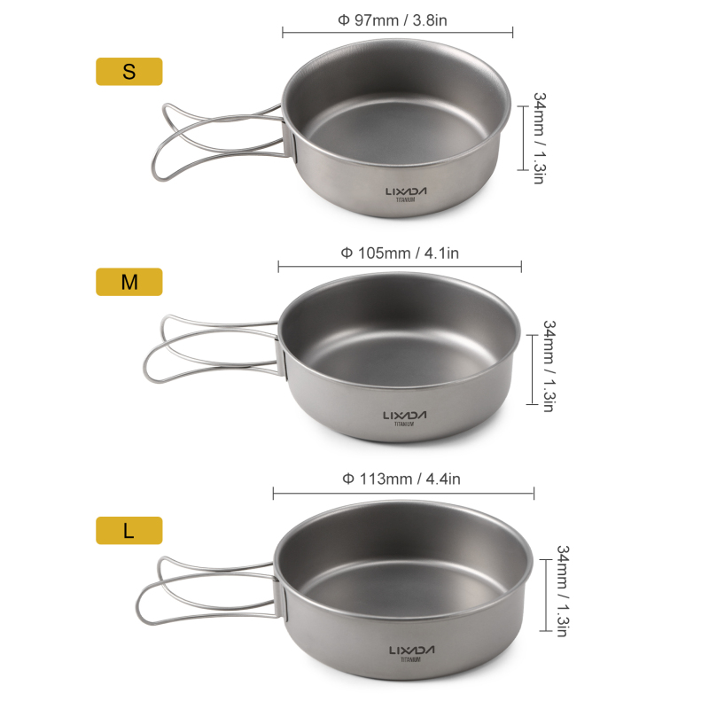 أطباق Lixada من التيتانيوم خفي - مراجعة Camping Cooking Disc وسعره
