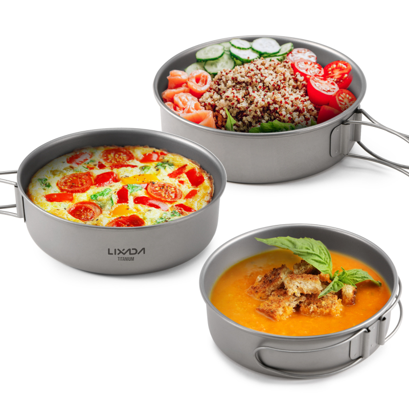 أطباق Lixada من التيتانيوم خفي - مراجعة Camping Cooking Disc وسعره