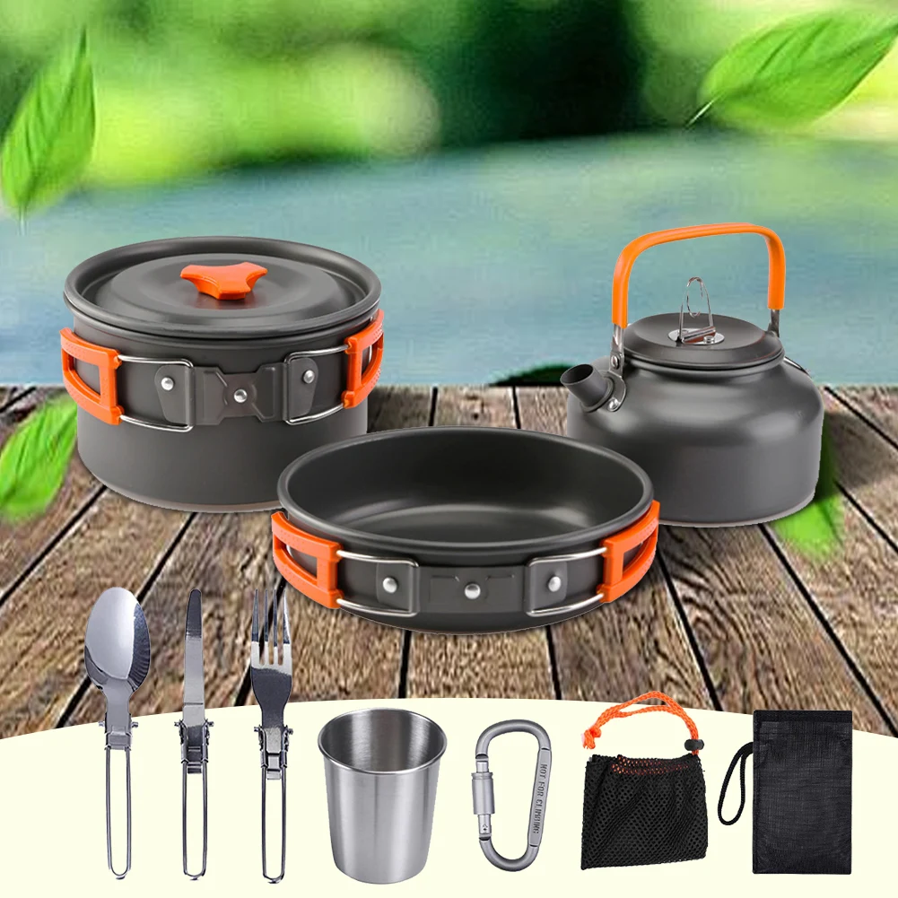 طقم أدوات طهي للتخييم، غلاية و - مراجعة Camping Cooking Utensil Set وسعره