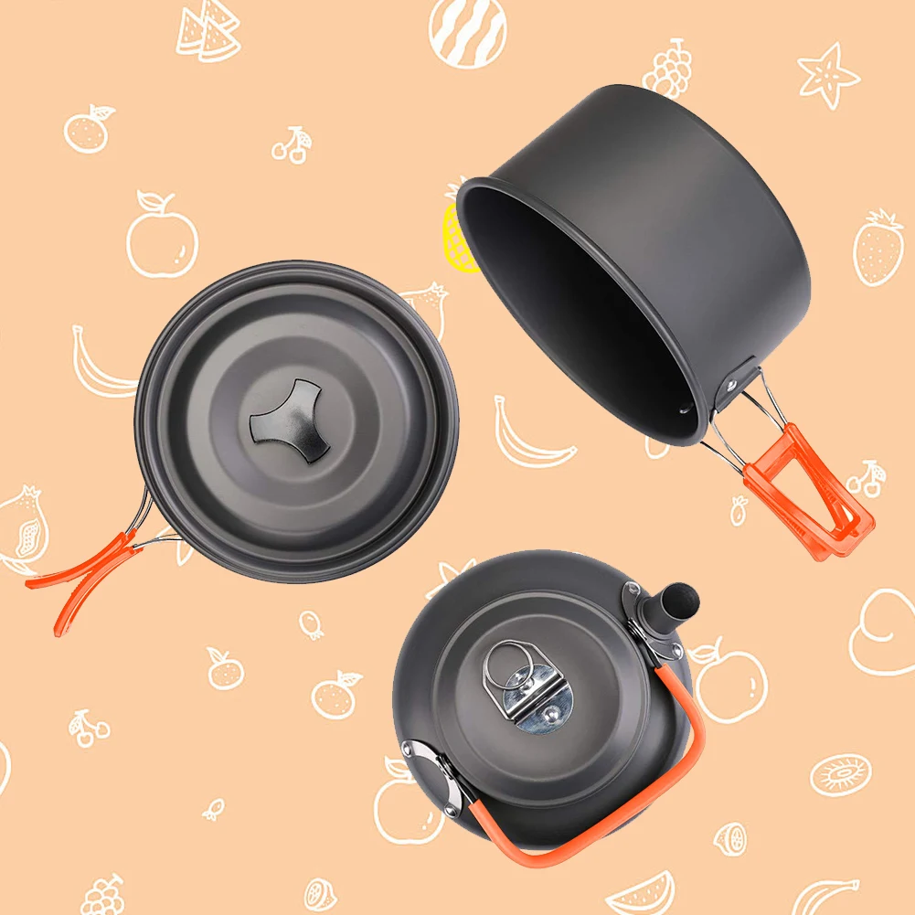 طقم أدوات طهي للتخييم، غلاية و - مراجعة Camping Cooking Utensil Set وسعره
