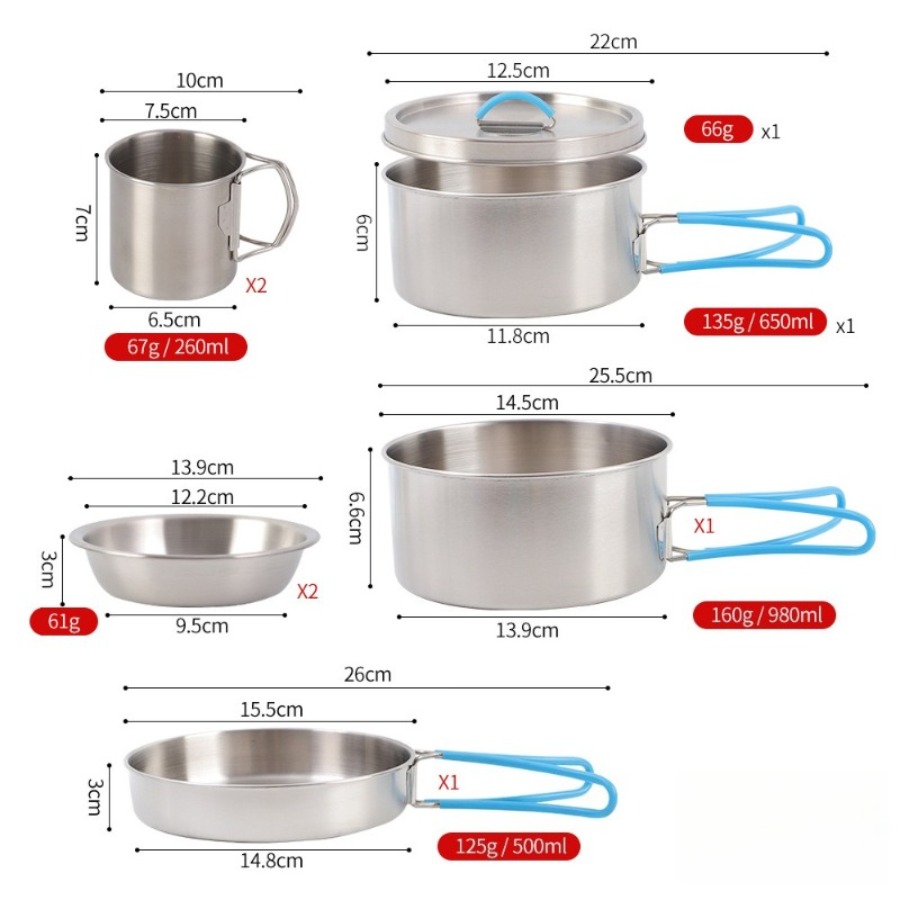 مجموعة أدوات طهي محمولة للتخيي - مراجعة Camping Cooking Kettle وسعره