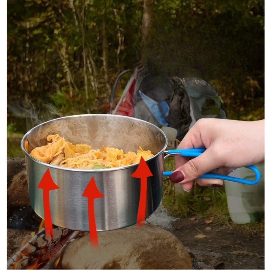 مجموعة أدوات طهي محمولة للتخيي - مراجعة Camping Cooking Kettle وسعره
