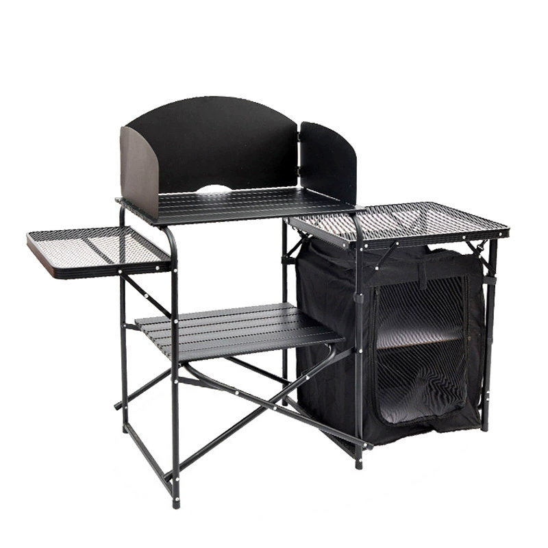 طاولة تخييم قابلة للطي للاستخد - مراجعة Camping Cooking Table With Storage وسعره