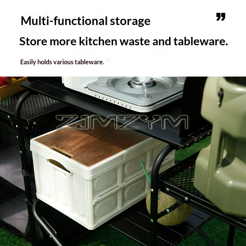 طاولة تخييم قابلة للطي للاستخد - مراجعة Camping Cooking Table With Storage وسعره
