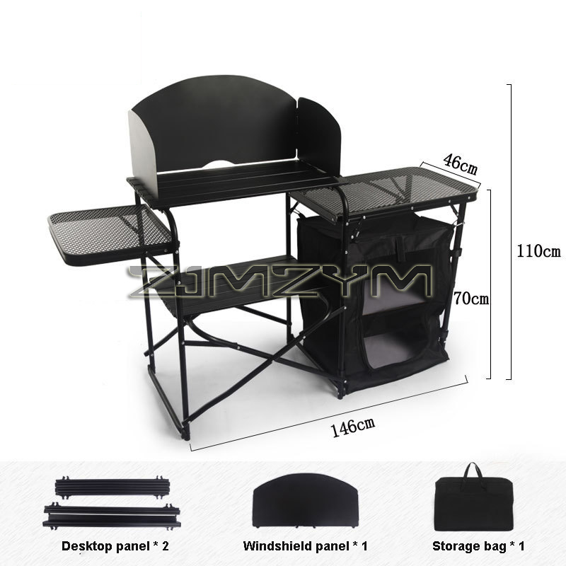 طاولة تخييم قابلة للطي للاستخد - مراجعة Camping Cooking Table With Storage وسعره
