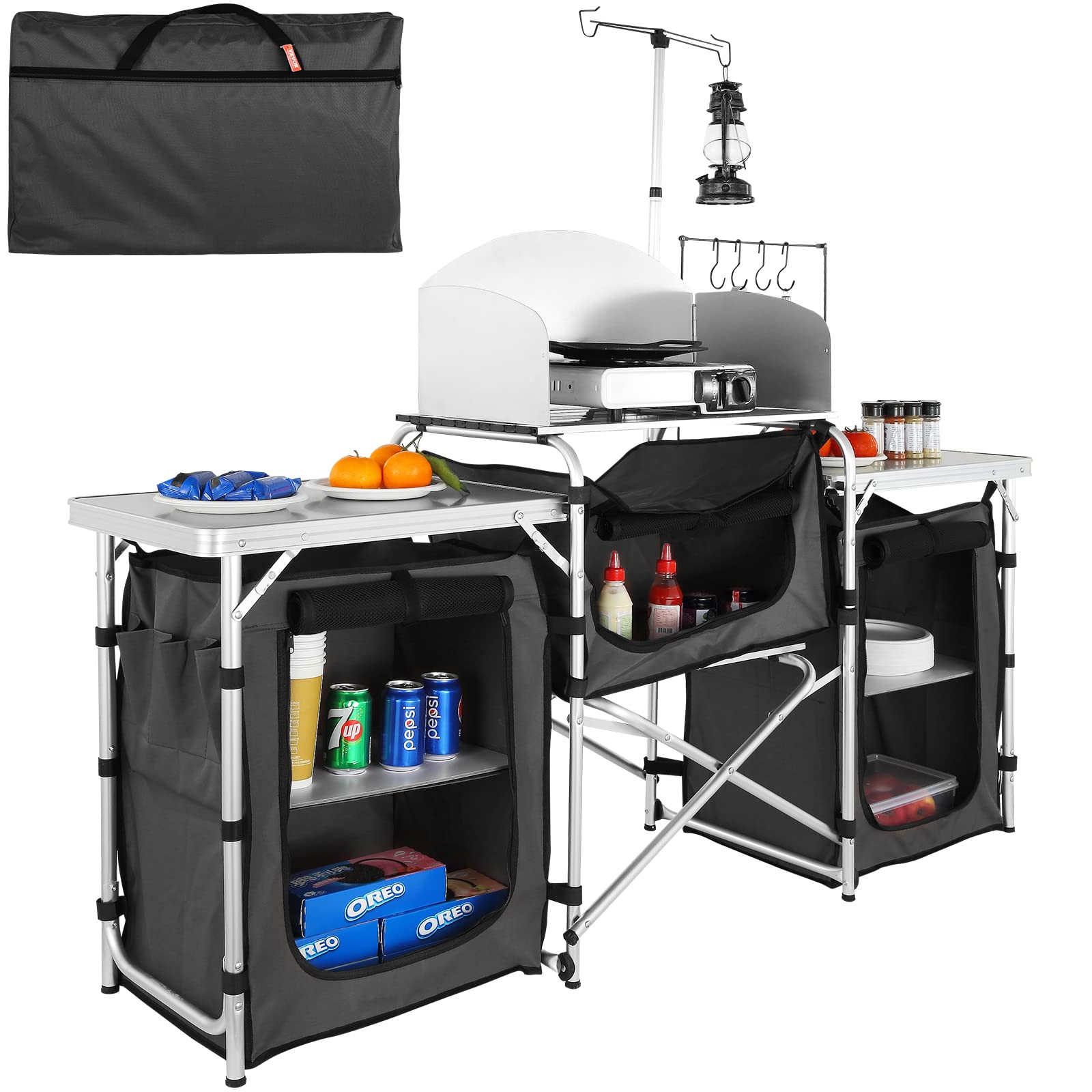 طاولة طهي خارجية قابلة للطي من - مراجعة Camping Cooking Cupboard وسعره