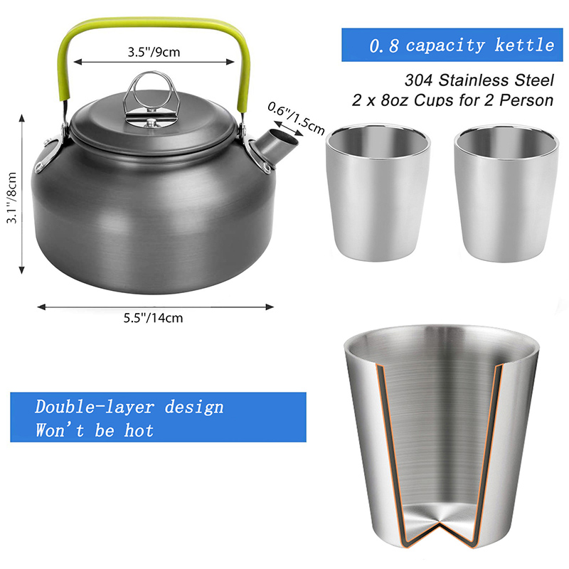 طقم أواني طهي للتخييم في الهوا - مراجعة Camping Cooking Kettle وسعره