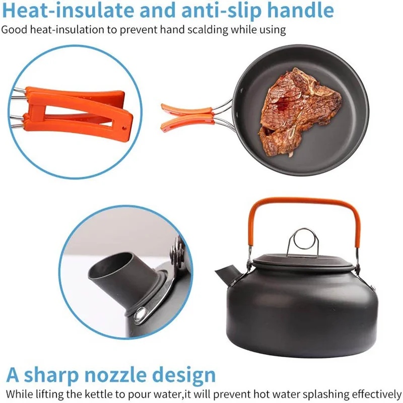 مجموعة أدوات الطهي للتخييم، أد - مراجعة Camping Cooking Utensil Set وسعره